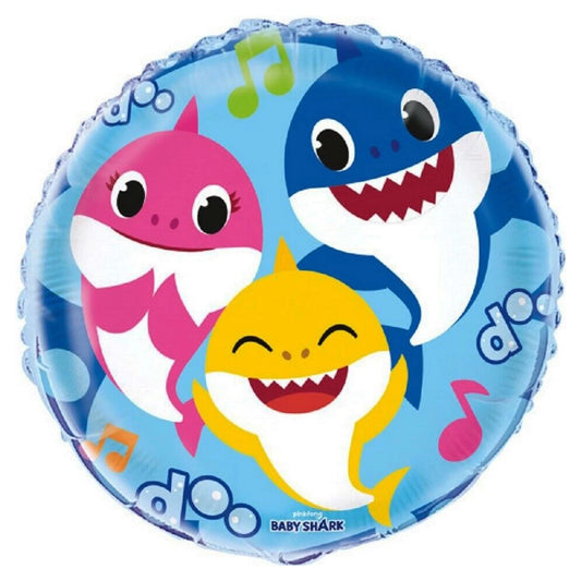 Baby Shark Balloon Bouquet: 18" Birthday Party Decoration Fast Shipping Available