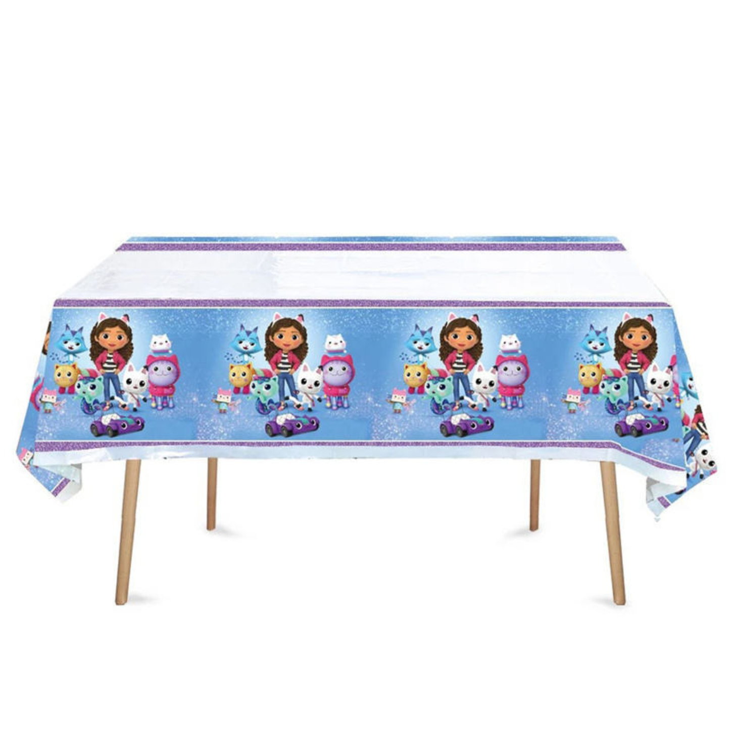 Gabby’s Dollhouse Party Supplies Set – 20 Plates, 40 Napkins, Tablecloth & Cake Topper | Kids Birthday Bundle